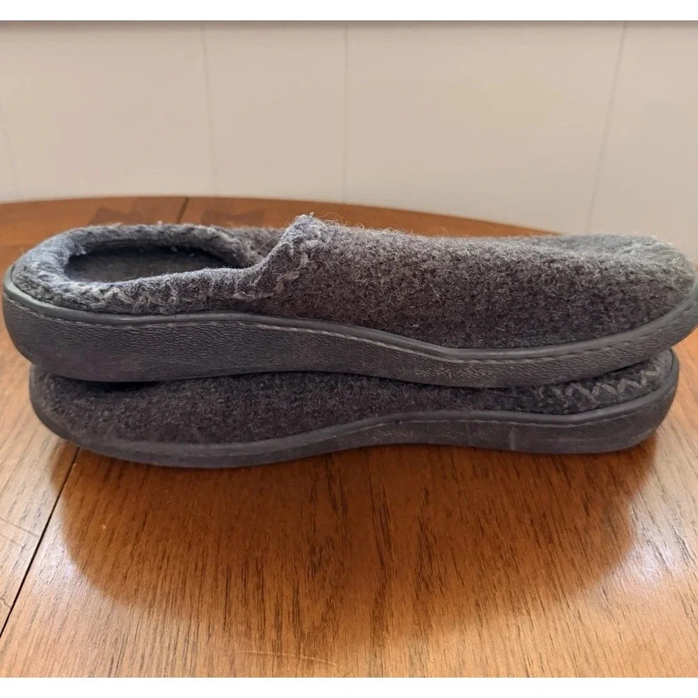 HAFLINGER - Unisex Wool Hard Sole Slippers, Gray, EU 43